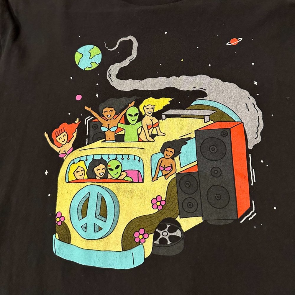 ALAB vintage style t-shirt with hippy print, XL